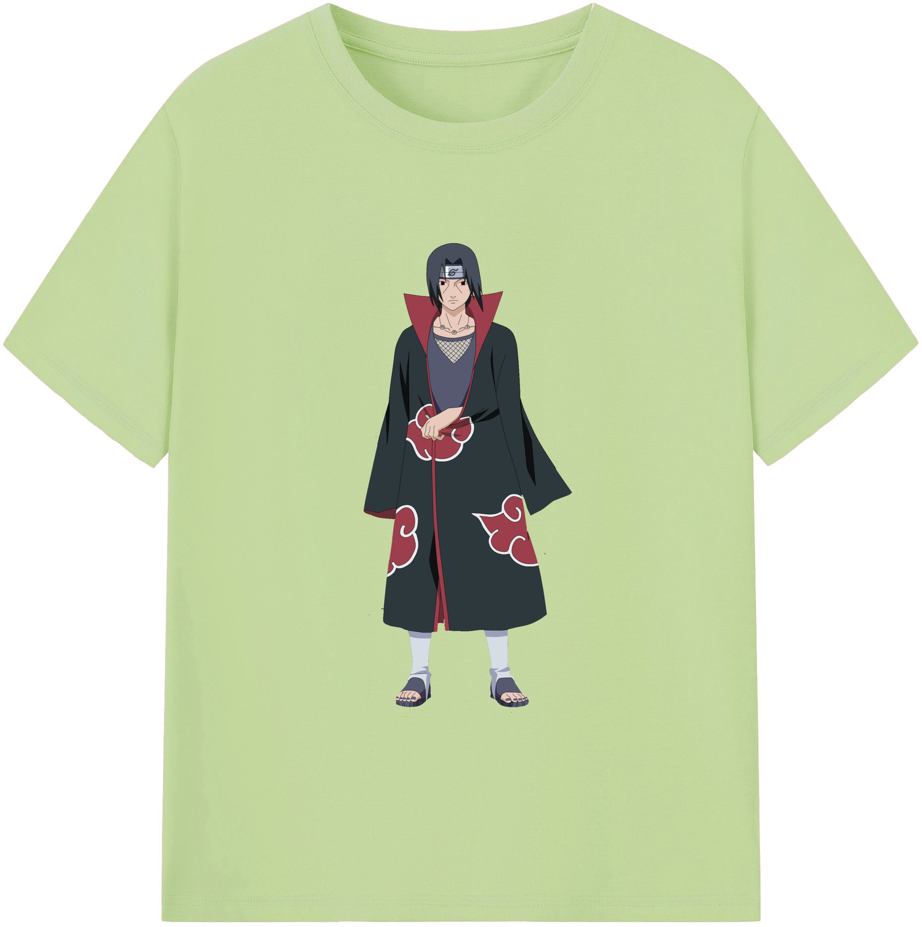 （画像用） NARUTO -ナルト- うちは イタチ Uchiha Itachi 綿100％半袖Tシャツ（フロントプリント）